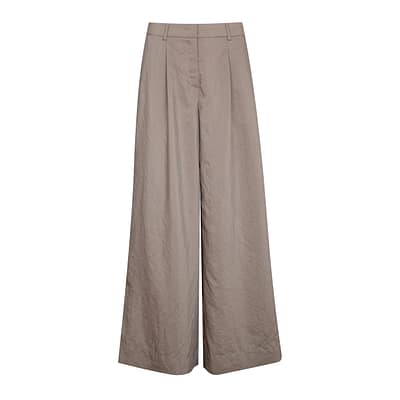 Cambio • satijnen pantalon Adeline bruin