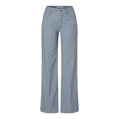 MAC • gestreepte Wide jeans