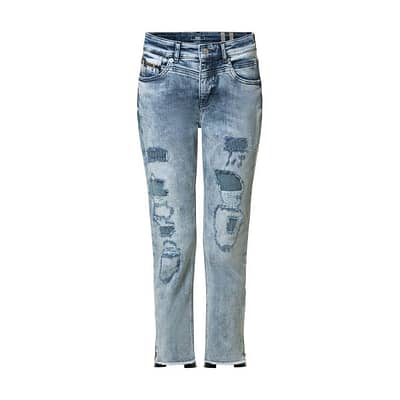 MAC • blauwe Rich Slim Chic jeans destroyed