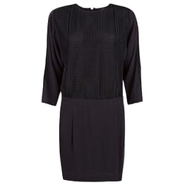 SET • donkerblauwe jurk met opengewerkte body