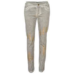 Jeff • grijze jeans met gouden strepen