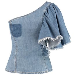 Pinko • jeans top Maya met een open schouder