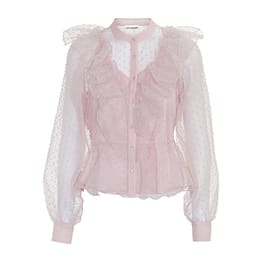 Custommade • roze blouse met polkadots