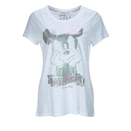 Frogbox • wit t-shirt met Mickey Mouse in parelmoer