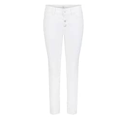 MAC • witte DREAM SLIM button fringe jeans