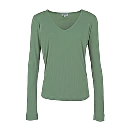 Neeve • groen shirt the ribbed V-neck met V-hals