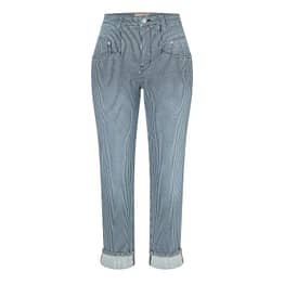 MAC • blauw wit gestreepte Rich Carrot jeans