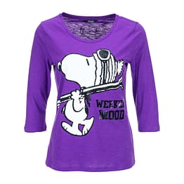 Princess goes Hollywood • paars t-shirt Snoopy weekend mode