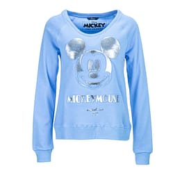 Princess goes Hollywood • blauwe sweater met zilver metalic Mickey Mouse