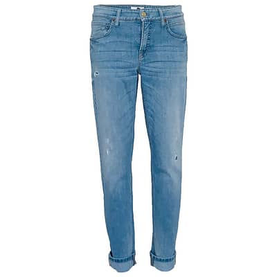 Cambio Jeans • blauwe jeans Kerry met beschadigingen