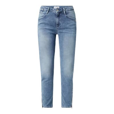 No.1 • blauwe Slim Zip jeans