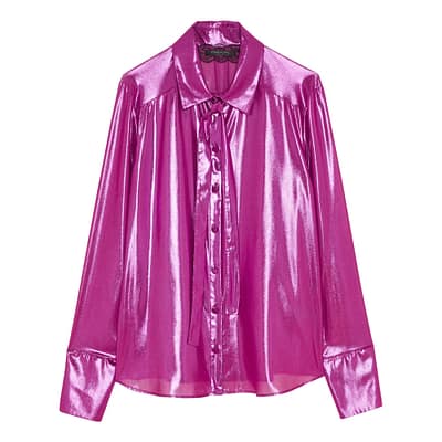Patrizia Pepe • glimmende paarse blouse