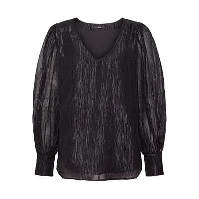 Esprit • zwarte blouse met pofmouwen