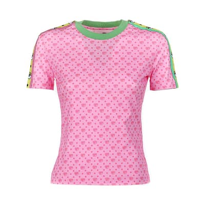 Chiara Ferragni • roze t-shirt met logo