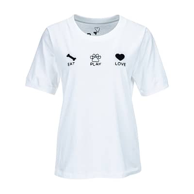 Frogbox • wit t-shirt Snoopy eat play love