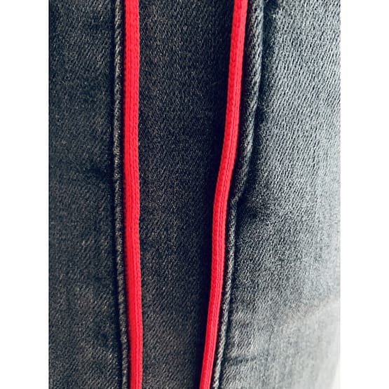 Hudson Jeans • zwarte jeans Zoeey high rise met rode bies