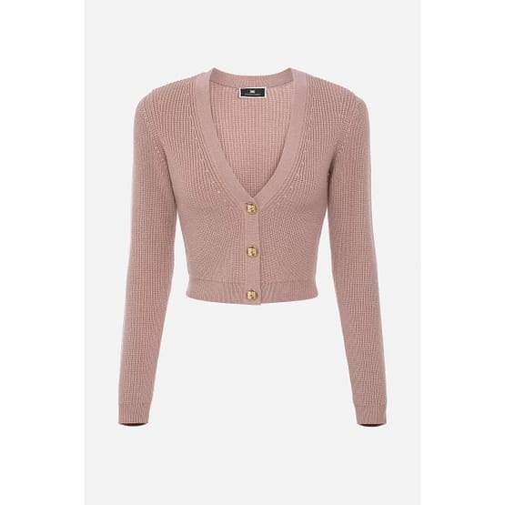 Elisabetta Franchi • gebreid roze vest