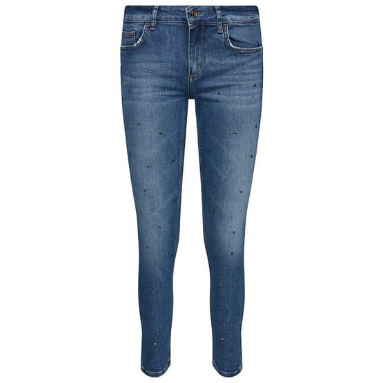 Liu Jo • blauwe slim fit jeans met steentjes