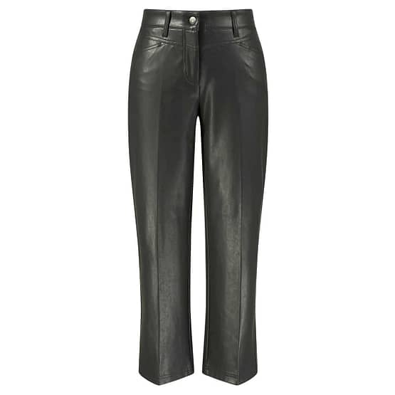 Cambio • donkergrijze faux leather broek Curtis