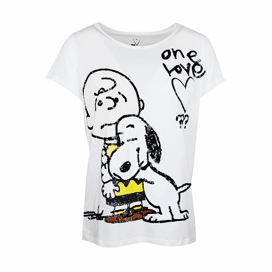 Frogbox • wit t-shirt met Snoopy en Charlie Brown