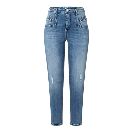 MAC • blauwe RICH Carrot jeans met beschadigingen