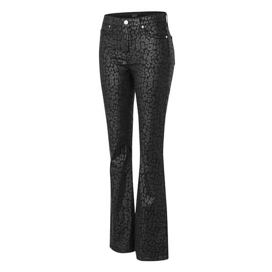 MAC • zwarte jeans Boot met luipaard coating