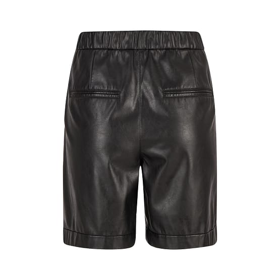 Marc Aurel • zwarte vegan leather shorts