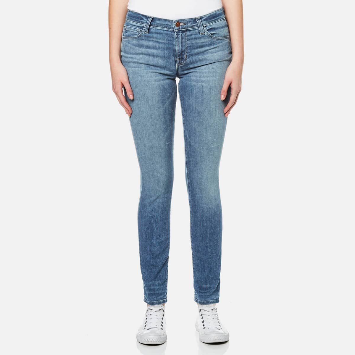 samenzwering resterend peper J Brand • blauwe skinny leg mid-rise jeans • shop BollyWolly