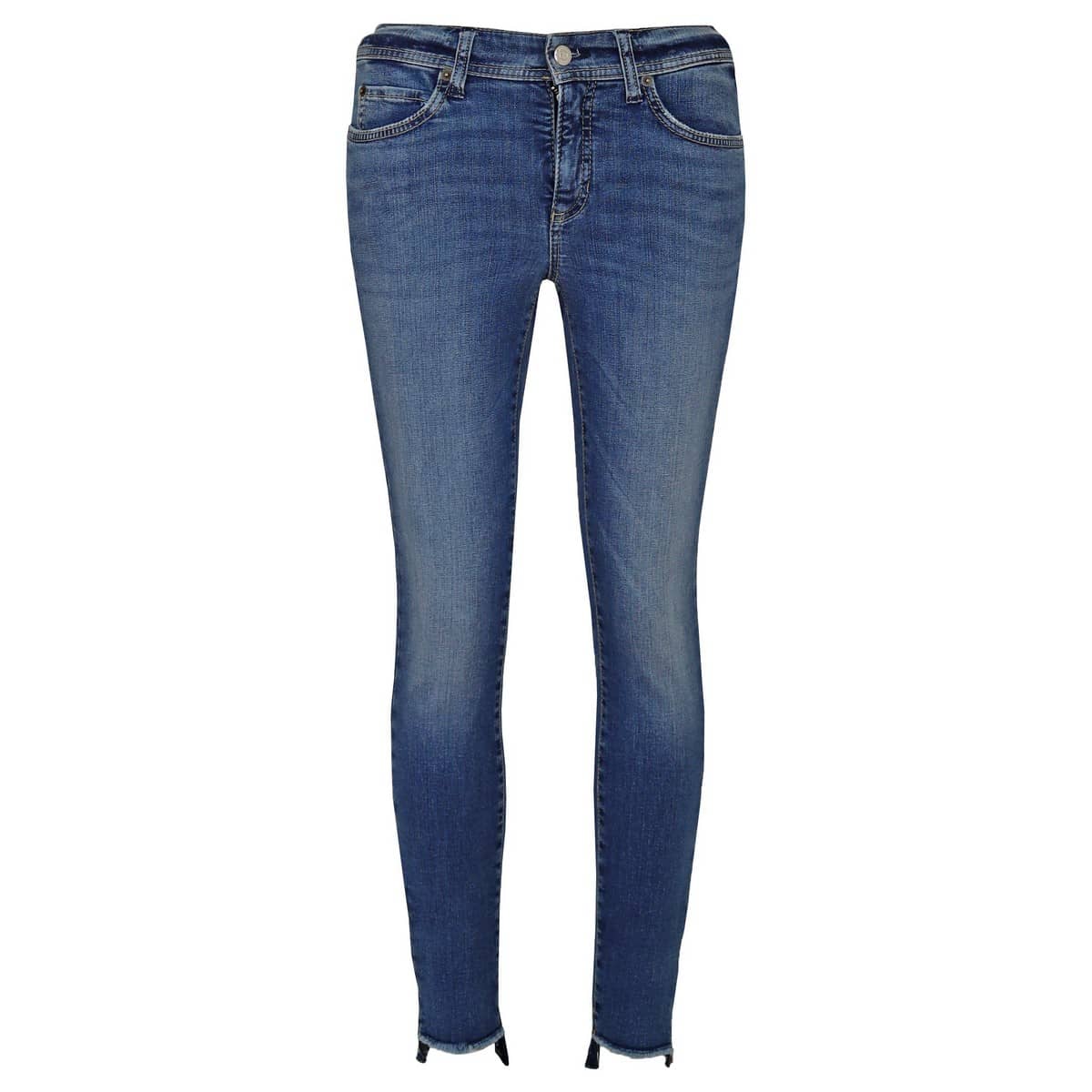 Cambio Jeans • blauwe Parla Zip stepped hem • shop BollyWolly