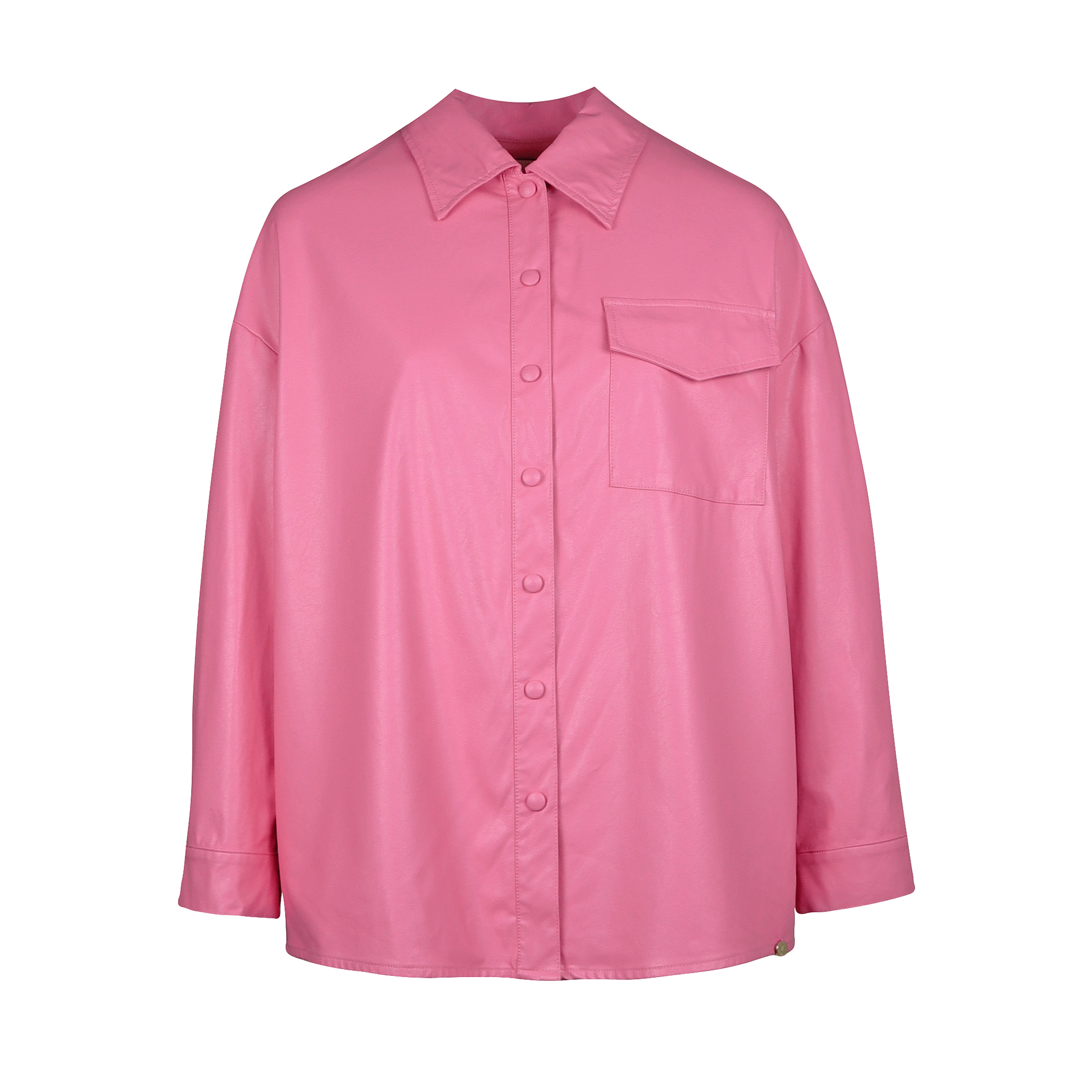 Verysimple • Roze Faux Leather Blouse • Xs (IT40)