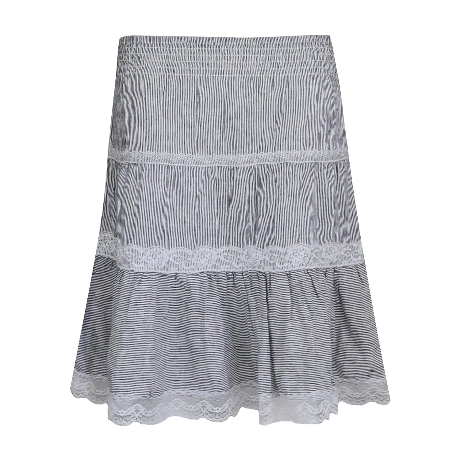 Z8 gestreepte rok LouLou blauw/wit
