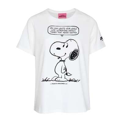 Frogbox • wit t-shirt Snoopy don't waste life
