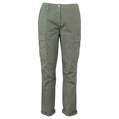Cambio Sport • kaki cargo pantalon Kalla met steentjes
