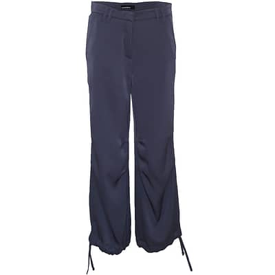 Cambio Sport • relaxte satijnen donkerblauwe pantalon