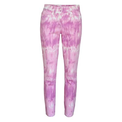 Cambio Jeans • paarse Parla Cropped jeans tie dye