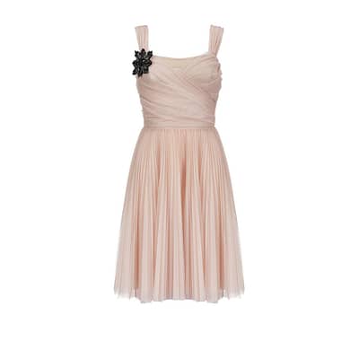 Pinko • korte roze jurk met plooien