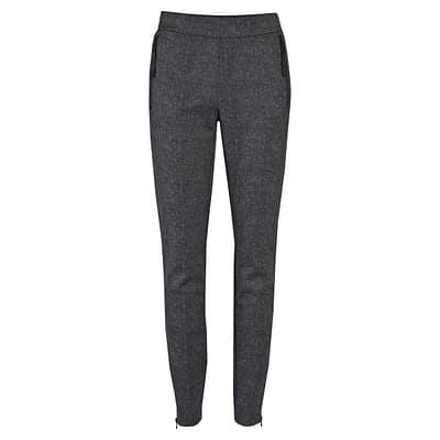 Cambio • zwart witte broek met ritsen Racer Galon
