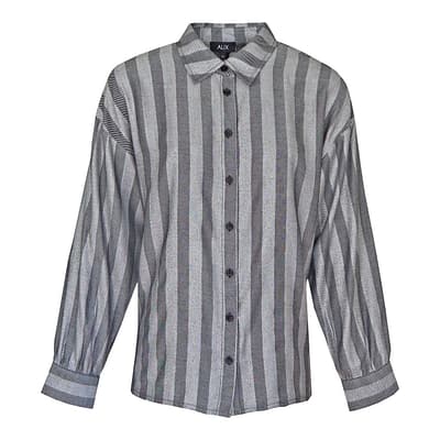 Alix the Label • gestreepte blouse in zilver