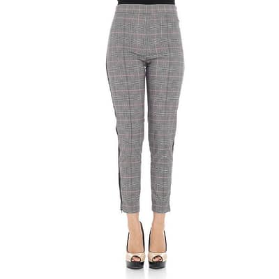 Pinko • geruite pantalon met zwarte bies