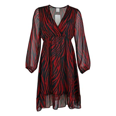 Rinascimento • rode jurk met zebra motief