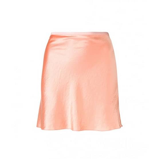T by Alexander Wang • satijnen mini rok in papaya