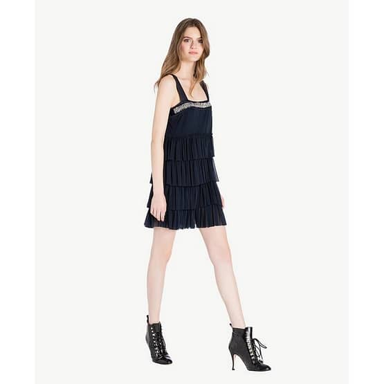 Twinset • donkerblauwe jurk met laagjes