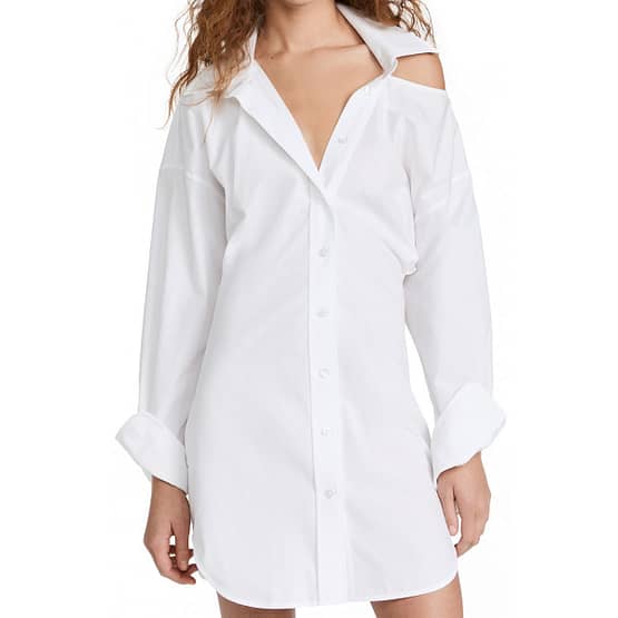AlexanderWang.T • witte blouse jurk met open rug en nek