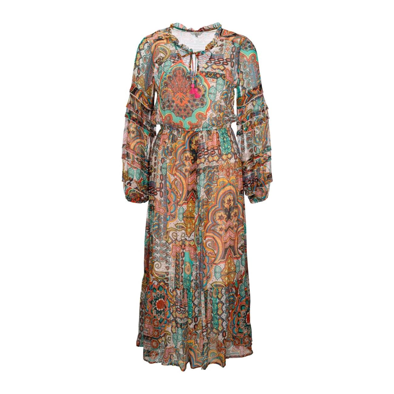 Frogbox • kleurrijke midi jurk