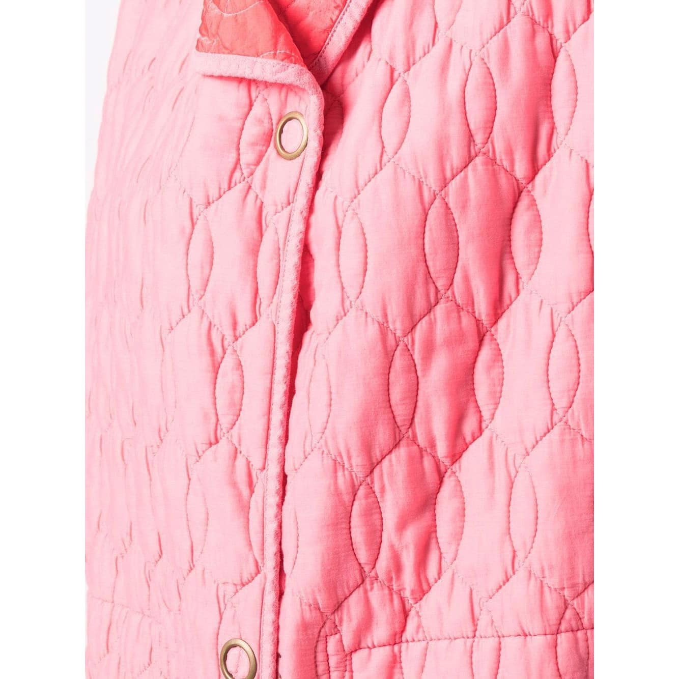 Forte_Forte • lang gewatteerd gilet in roze