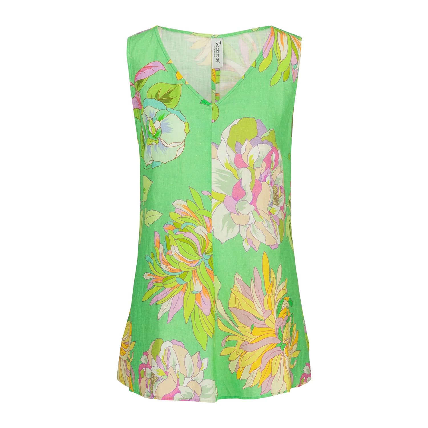 Backstage • groene linnen top