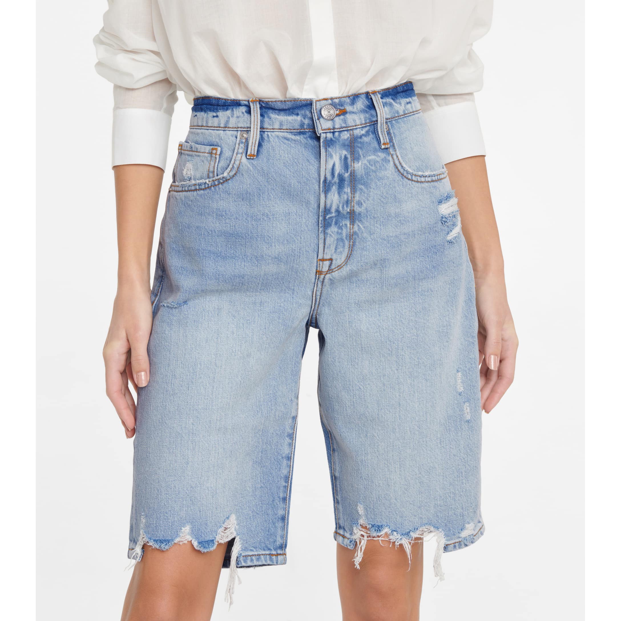 Frame • blauwe le vintage bermuda