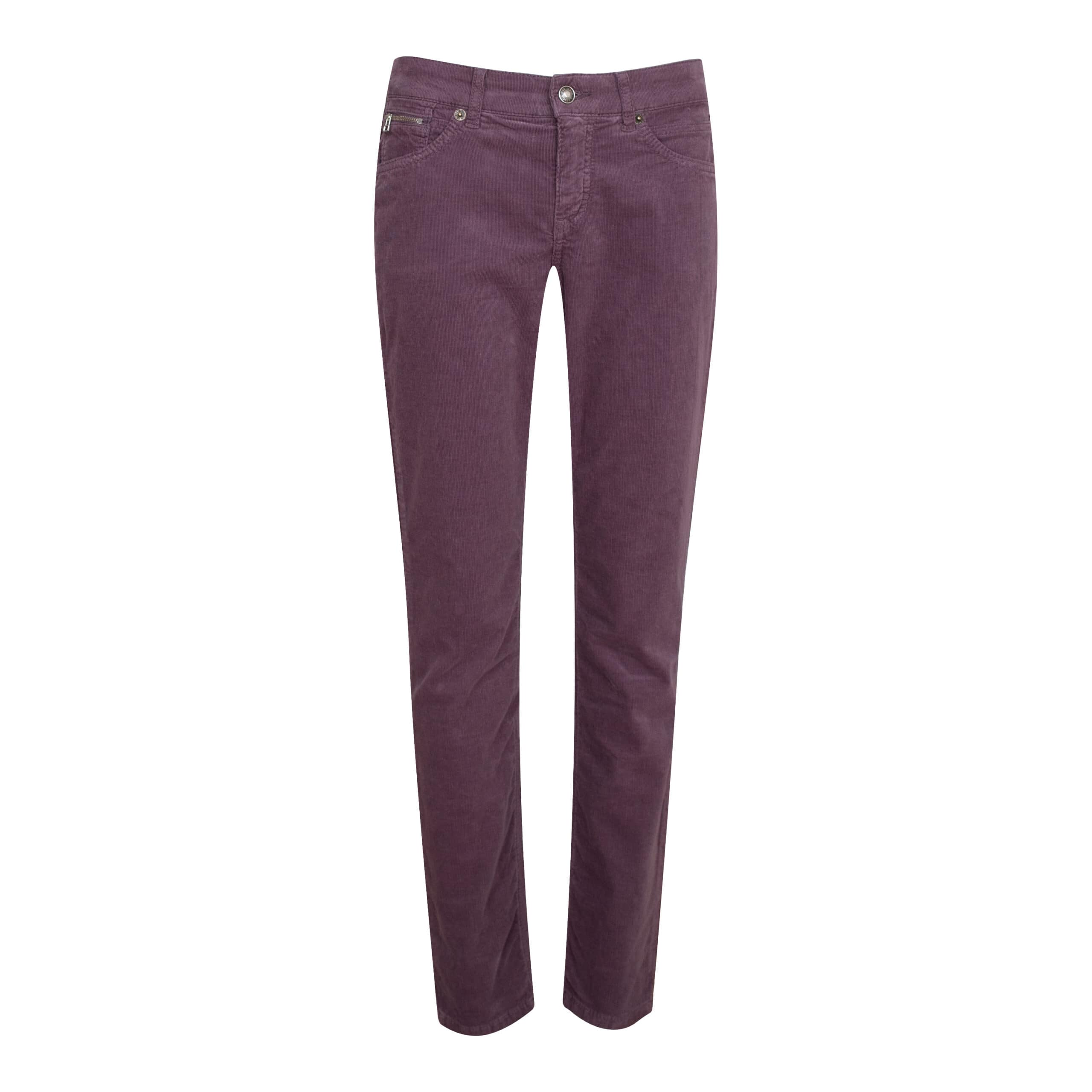 MAC • paarse velvet broek Slim