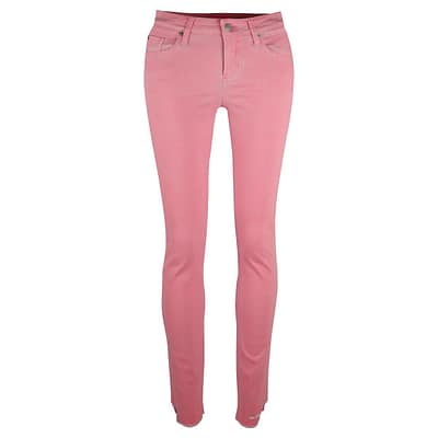 Cambio Jeans • roze skinny jeans met stepped hem