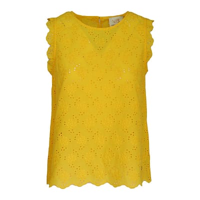 Verysimple • gele broderie top